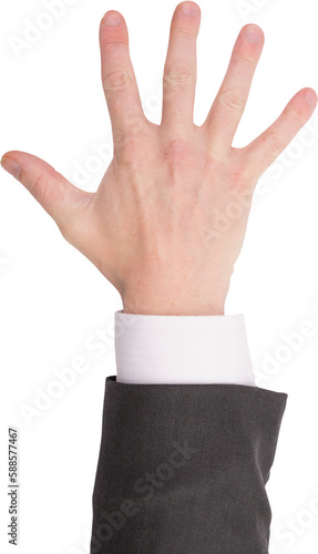 Cropped hand of businessman gesturing