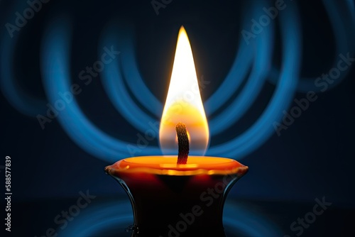 image of a candle flame, which represents inner peace and stillness, to create a calming and meditation