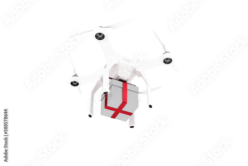 Digitally generated image of quadcopter