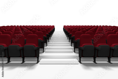 Chairs arranged in theater