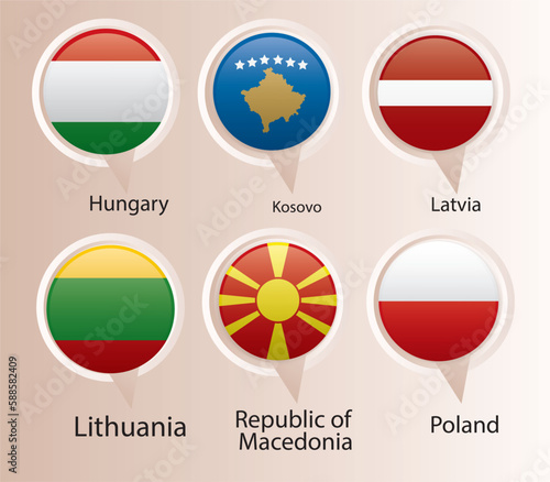 County flags, Map Marker, Map Pointer vector Free Download County flags, Map Marker, Map Pointer vector - GFXLoad