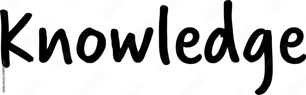 Knowledge text on white background Knowledge text on white background