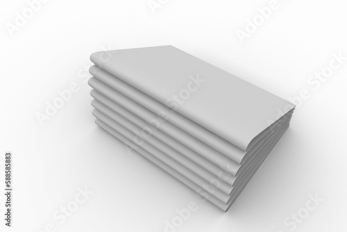 Paper stack against white background