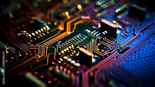 Closeup of circuit board