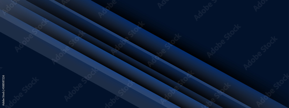Obraz premium Dark stripes blue background concept