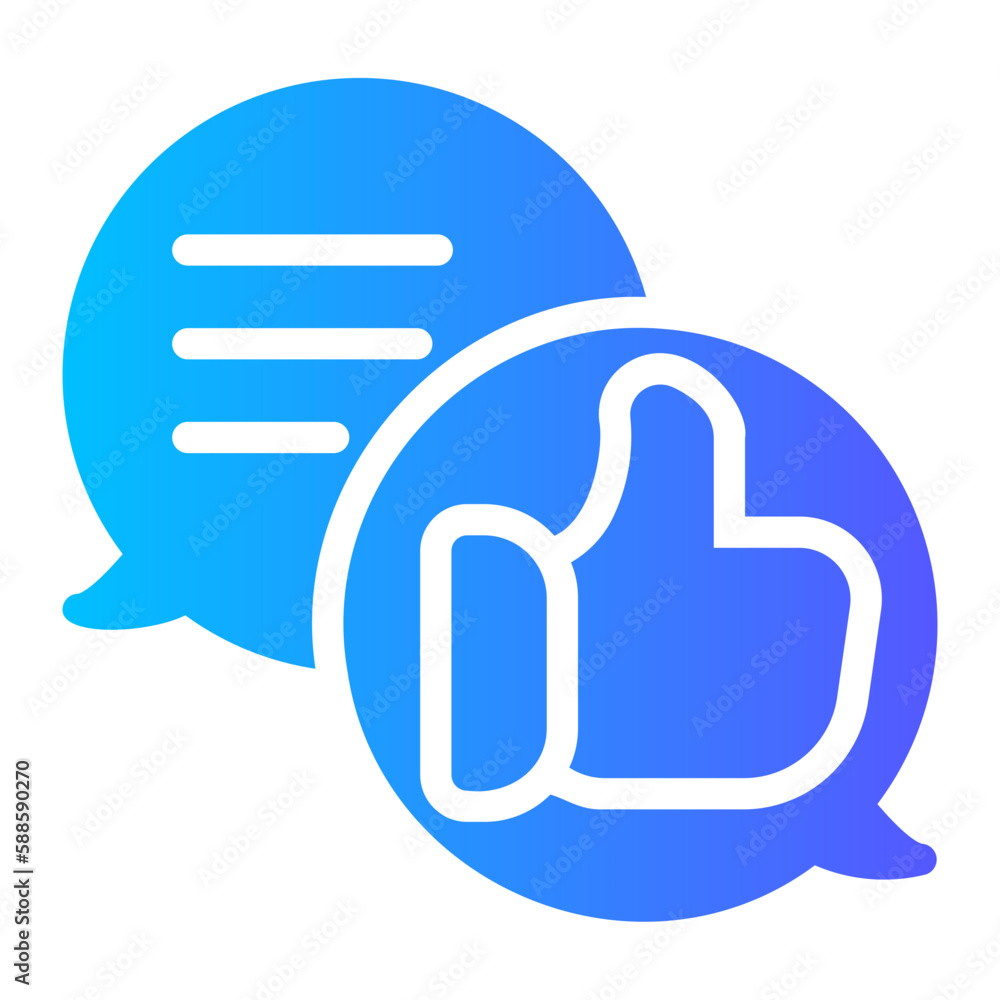 Obraz premium feedback gradient icon