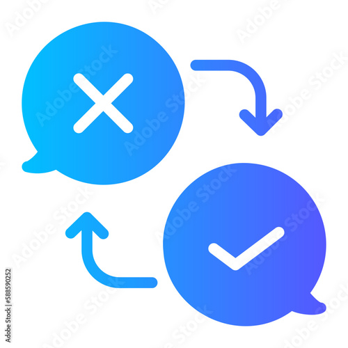 decision making gradient icon