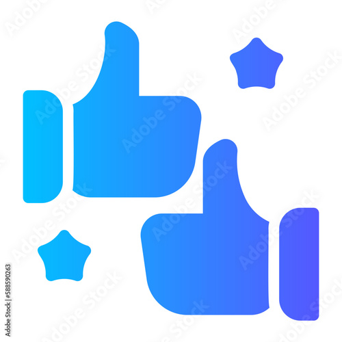 encouragement gradient icon