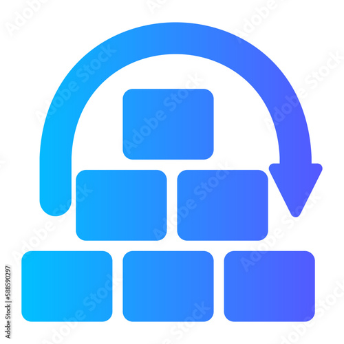 setback gradient icon