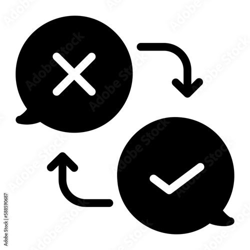 decision making glyph icon