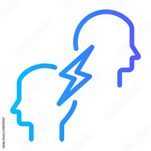 conflict resolution gradient icon