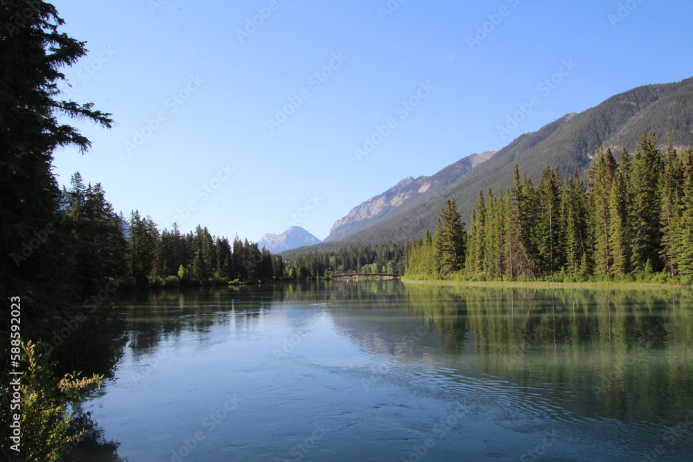 Reflections On The River, Banff National Park, Alberta