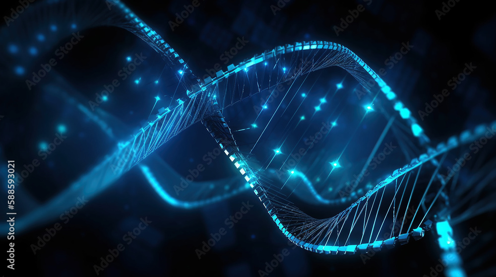abstract DNA Background, generated AI technology