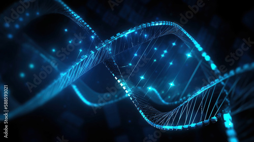 abstract DNA Background, generated AI technology