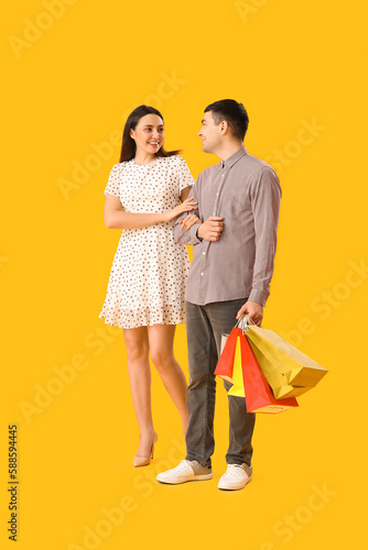Happy couple shopping toget...