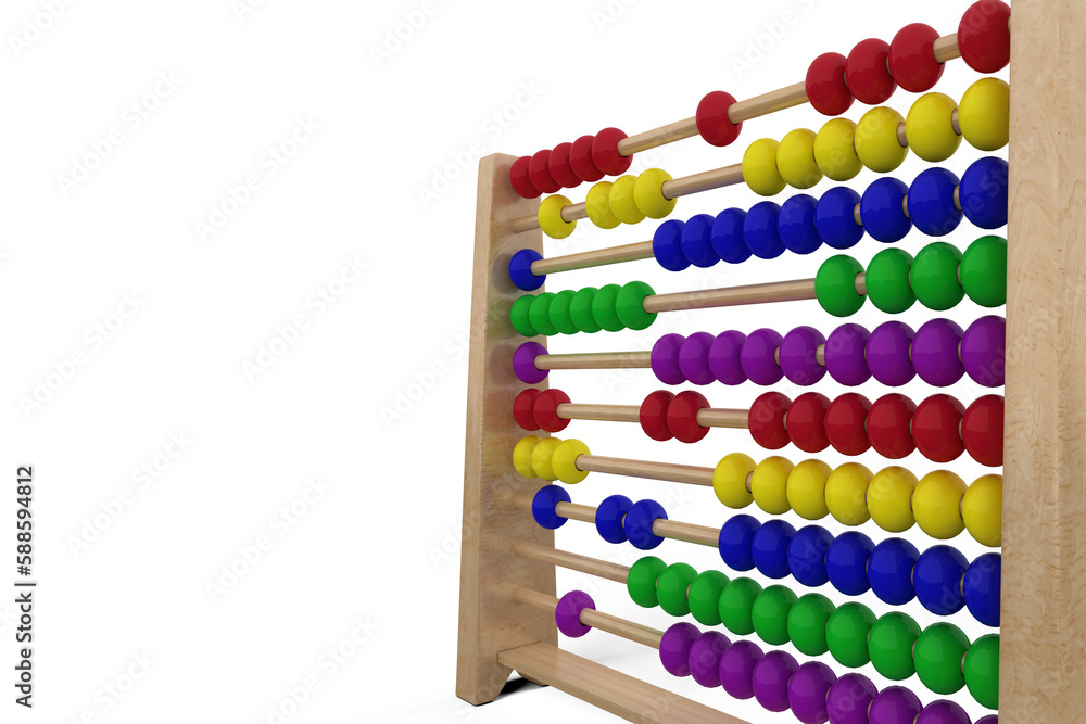 Computer generated image of toy abacus Computer generated image of toy abacus