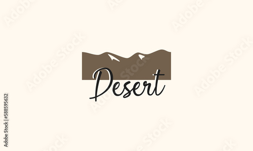 illustration vector graphic logo designs. desert logo
