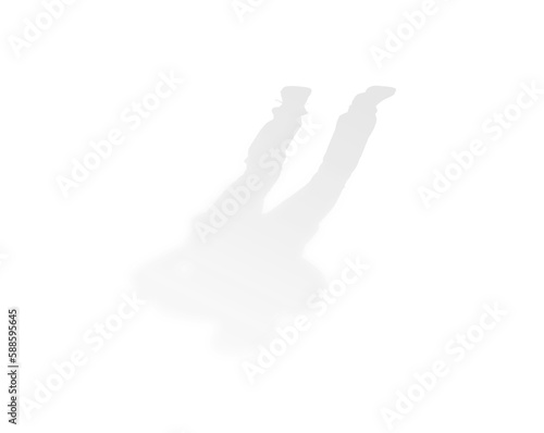 Shadow of person on white background 