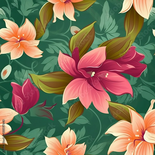 Beautiful flower pattern art