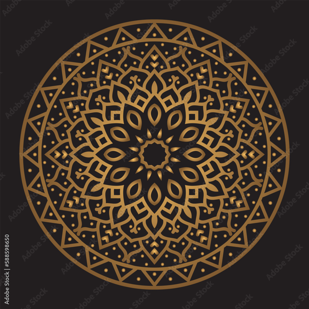 Luxury Golden Mandala Decorative Pattern Background