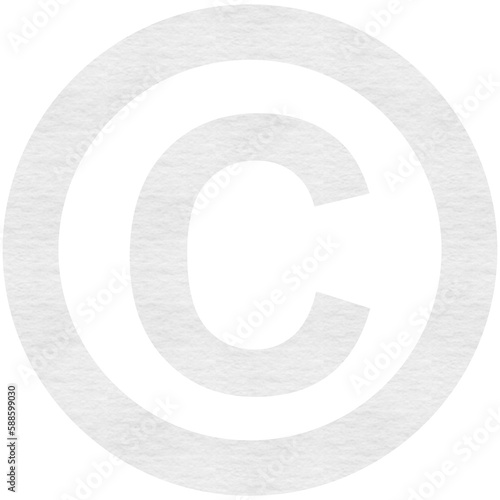 Digitally generated image of copyright symbol