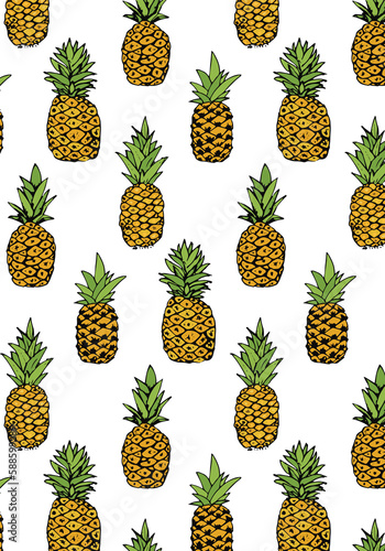 Illustration of pineapple fruit
