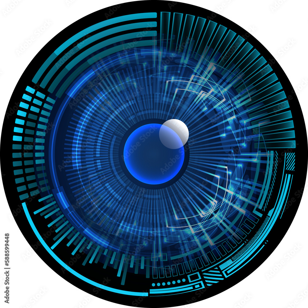 Blue eye cyber circuit future technology concept background Blue eye cyber circuit future technology concept background