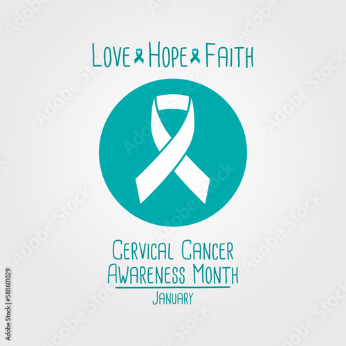 Cervical Cancer Awareness Month banner vector design