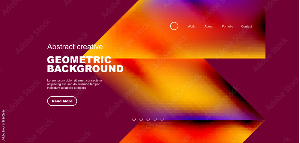 Fluid gradient geometric triangles, abstract landing page background. Minimal shapes composition for wallpaper, banner, background, leaflet, catalog, cover, flyer Fluid gradient geometric triangles, abstract landing page background. Minimal shapes composition for wallpaper, banner, background, leaflet, catalog, cover, flyer