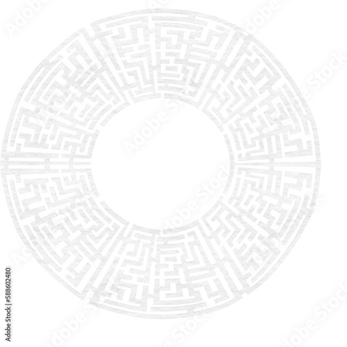 Digitally generated image of circular maze
