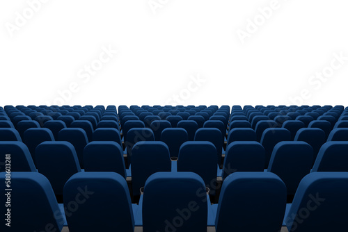 Blue theater auditorium chairs