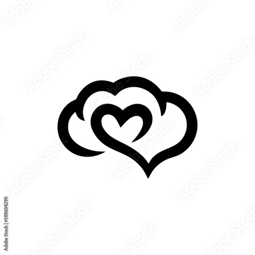 a logo that combines heart and brain