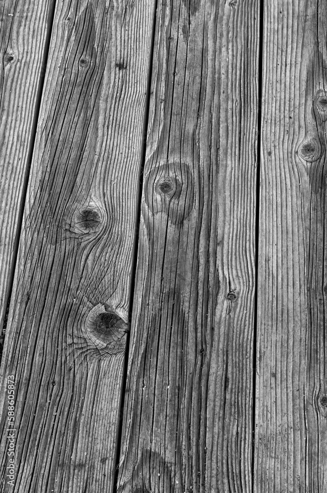Old Textured Heavy Wooden Planks in Black and White. Old Textured Heavy Wooden Planks in Black and White.