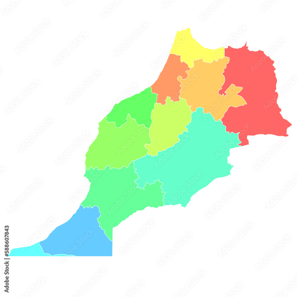 モロッコ　地図　カラフル　アイコン