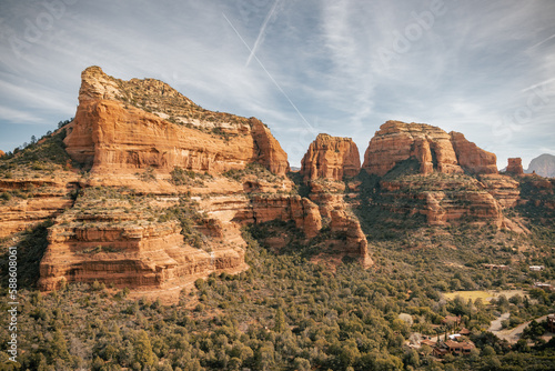 View of Boynton Canyon and Enchantment Resort tfrom high cliff above.