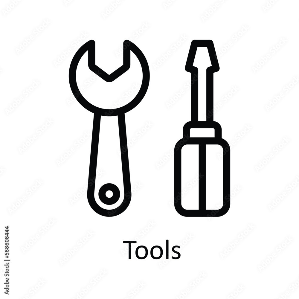 Tools Vector  outline Icons. Simple stock illustration stock