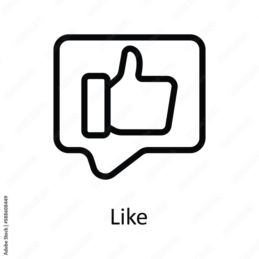 Like Vector outline Icons. Simple stock illustration stock Like Vector outline Icons. Simple stock illustration stock