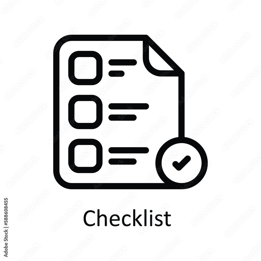 Checklist Vector outline Icons. Simple stock illustration stock Checklist Vector outline Icons. Simple stock illustration stock