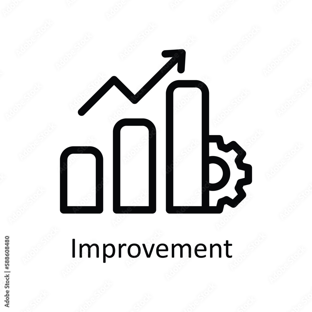Improvement Vector outline Icons. Simple stock illustration stock Improvement Vector outline Icons. Simple stock illustration stock