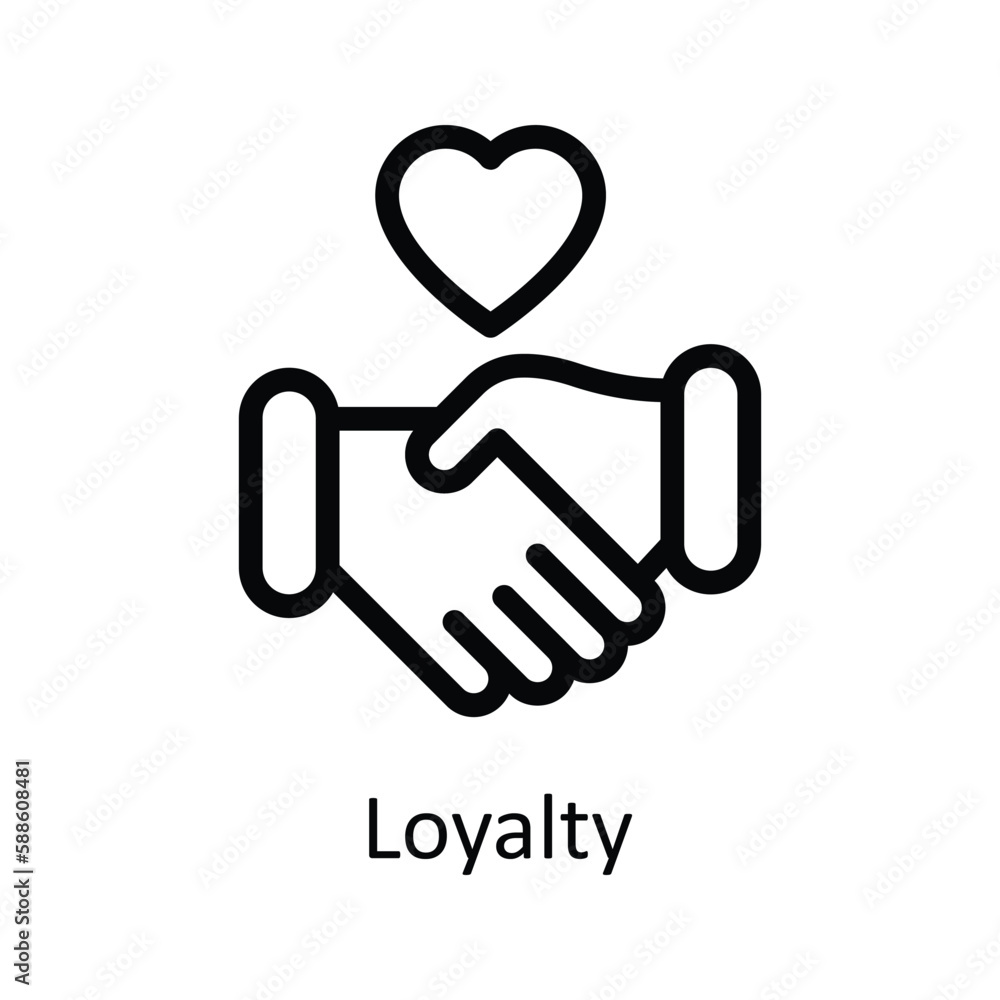Loyalty Vector outline Icons. Simple stock illustration stock Loyalty Vector outline Icons. Simple stock illustration stock
