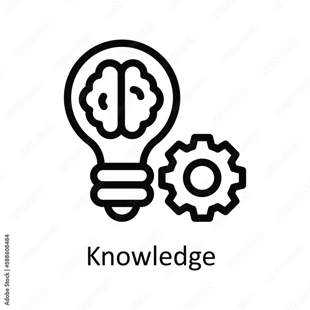 Knowledge Vector outline Icons. Simple stock illustration stock Knowledge Vector outline Icons. Simple stock illustration stock