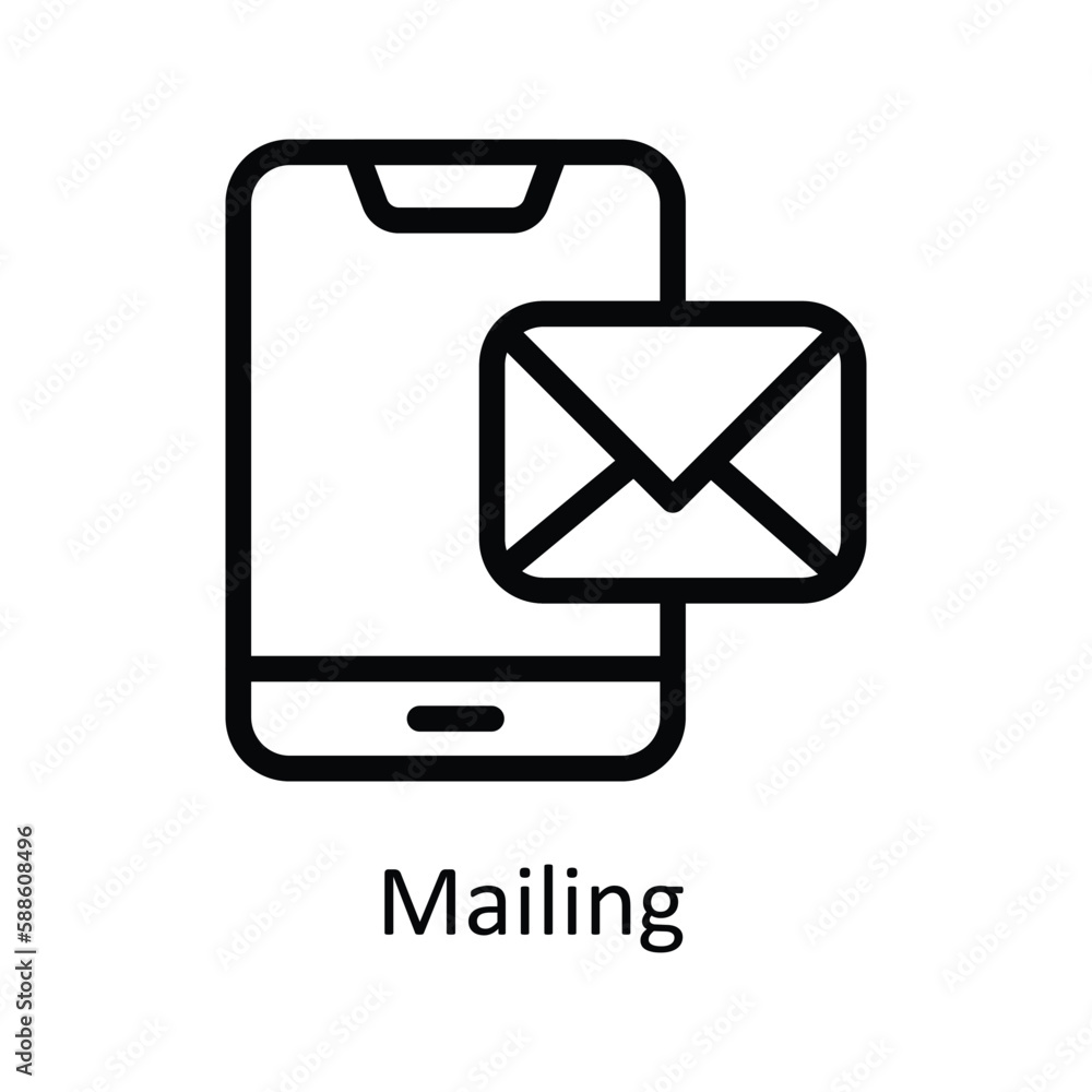 Mailing Vector outline Icons. Simple stock illustration stock Mailing Vector outline Icons. Simple stock illustration stock