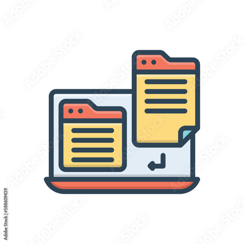 Color illustration icon for reference 