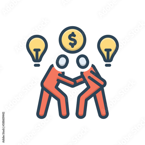 Color illustration icon for sponsor 
