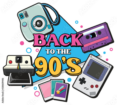 Back to the 90s banner template