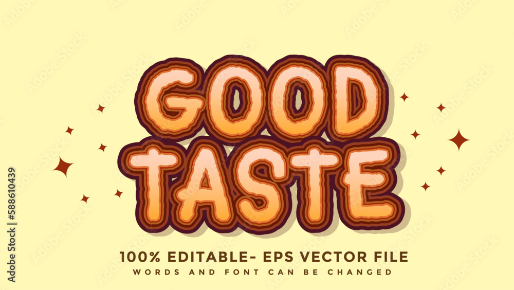 3d Gradient Word Good Taste Editable Text Effect Design Template, Effect Saved In Graphic Style 3d Gradient Word Good Taste Editable Text Effect Design Template, Effect Saved In Graphic Style