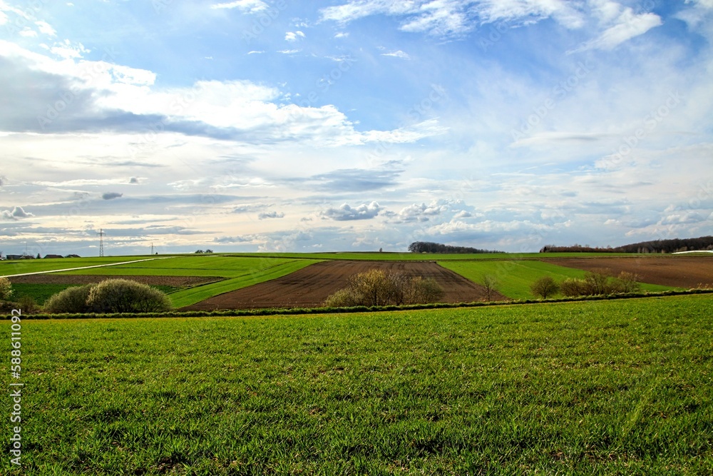 field and blue sky field and blue sky