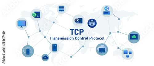 TCP Transmission control protocol internet communication technology photo