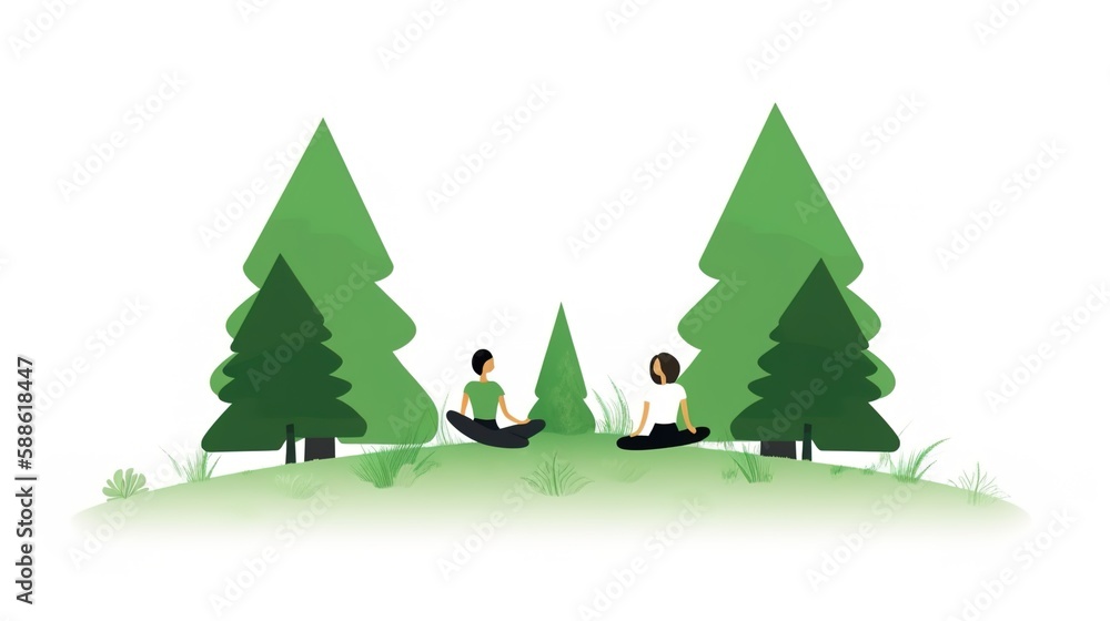 Fototapeta premium 21 June- international yoga day, woman in yoga body posture.