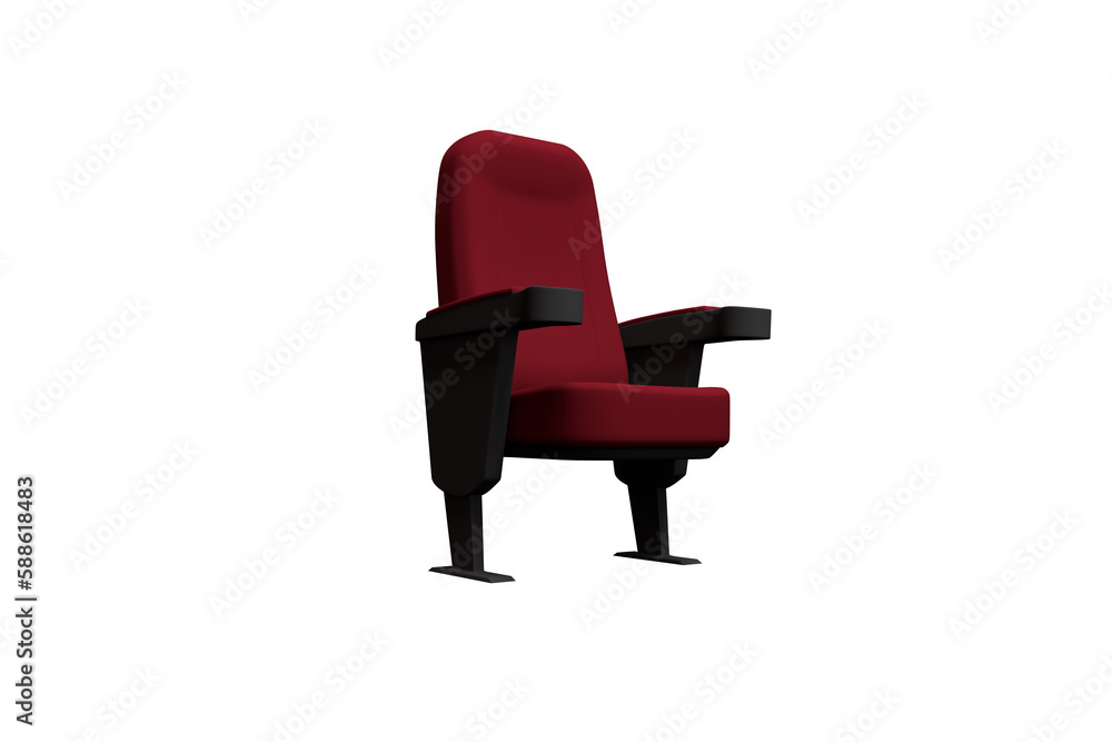 Fototapeta premium Empty seat against white background